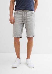 Schlupf Stretch-Jeans-Bermuda Regular Fit, grau, Größe 44, mit Baumwolle, bonprix