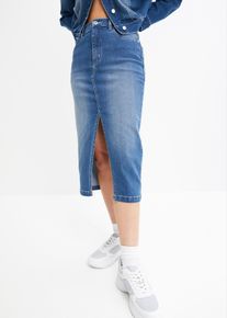 Jeansrock Mid Waist, blau, Größe 38, mit Baumwolle, bonprix