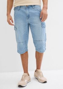 Leichte Jeans-Long-Cargobermuda Relaxed Fit - blau - Größe 56 - 100% Baumwolle- bonprix