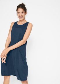 Baumwoll-Jerseykleid mit Taschen, blau, Größe 56/58 (3XL), 100% Baumwolle, bonprix