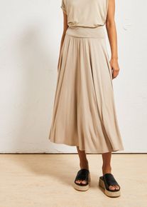 Jersey-Rock aus fließender Viskose, beige, Größe 40/42 (M), Viskose, bonprix