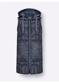 Dames Keerbare bodywarmer met 2 draagvarianten in marine/rookblauw ,maat 36, WITT, 100% Polyamide