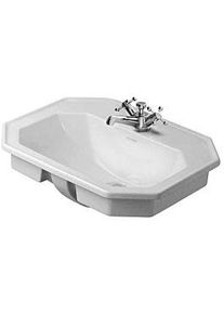 Duravit Serie 1930 Einbauwaschtisch 0476580000 1 Hahnloch, Einbau von oben, weiss