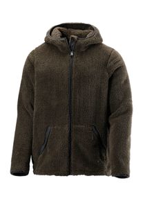 Heren Gebreid vest met capuchon in olijf ,maat M (48/50), WITT, 100% Polyester