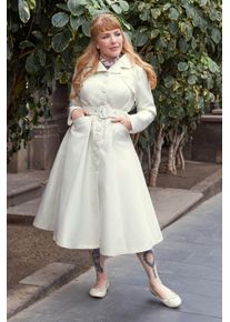 Miss Candyfloss Anais May Wasserabweisender Mantel in Off White.