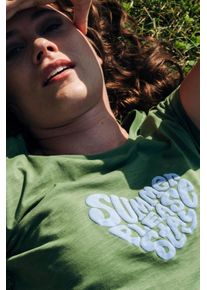 Mademoiselle YéYé Summer Please Stay T-Shirt in Grün.