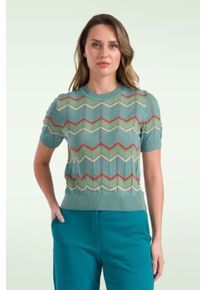 Mia Gestrickter Pullover in Hellblau
