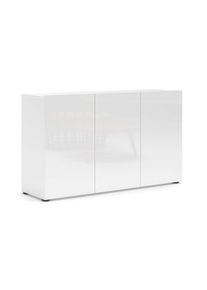 Sideboard , Weiß Hochglanz , Holzwerkstoff , 2 Fächer , 135x79x38 cm , Typenauswahl, Beimöbel erhältlich, stehend , Kleinmöbel, Kommoden, Sideboards