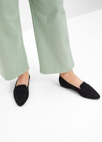 bonprix Femei Pantofi loafer din piele, negru, 42
