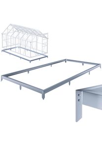 Gardebruk Cimientos de acero para invernadero 380x190x12cm galvanizados