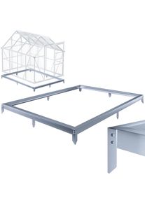 Gardebruk Cimientos de acero para invernadero 250x190x12cm galvanizados
