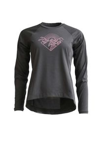 Zimtstern Women's Pureflowz Shirt L/S Cycling jersey Women (M, black/grey)