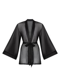 Hunkemöller Hunkemöller Szlafrok dla kobiet czarny Rozmiar XS-S