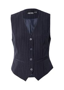 Pieces Dames Gilet 'PCBOZZY' nachtblauw / wit 34