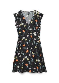 Véro Moda VERO MODA Sommerkleid 'FLORA OLGA' Damen hellblau / hellgelb / hummer / schwarz Größe 34