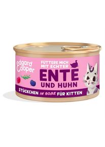 Edgard Cooper Kitten Nassfutter 18x85g, Ente & Huhn