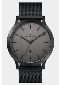Men's Watch - Black - Surgical steel case, Sapphire-hardened mineral glass, Mesh Strap - 40mm , Quartz Movement - Lilienthal Berlin