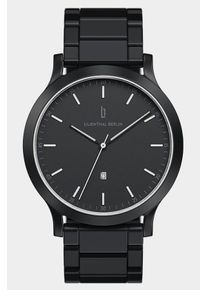 Men's Watch - Black - Surgical steel case, Sapphire-hardened mineral glass, Metal Strap - 40mm , Quartz Movement - Lilienthal Berlin
