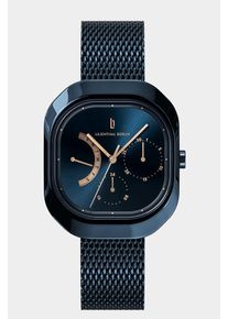 Women's Classic Multifunctional Watch - Blue - Surgical steel rectangular case, Sapphire-hardened mineral glass, Mesh Strap - 36.25mm , TMI Quartz