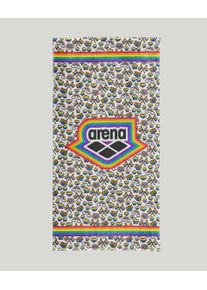 arena Towels & Bathrobes - Let It Beat Towel in White Multi for Women and Men