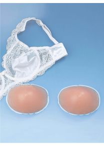 Dames Beha-inlegcups in beige ,maat Paar, WITT, 100% Silicone