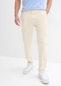 bonprix Pantaloni de costum cu croi pătrățos cu in, Regular Fit, bej, 60