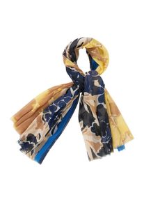 Betty Barclay Dames Sjaal beige / blauw / navy / nachtblauw / geel One size
