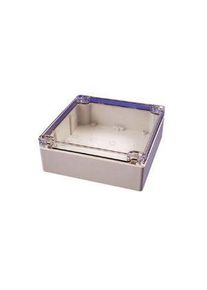 HAMMOND 1554 Series Polycarbonate Enclosure, IP68, Clear Lid, 6.3 x 6.3 x 2.4in - 1554R2GYCL