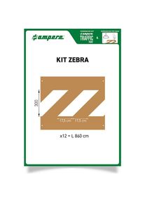 Ampere Sjablonenset, voor zebrapad, 12 sjablonen, karton