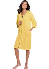 Damska Župan, zipsom, jemné froté citrónová veľkosť 56/58