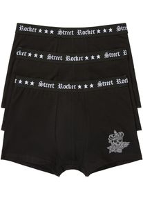 Boxershorts tajta (3-pack) - svart - storlek 7 (XL) - bonprix