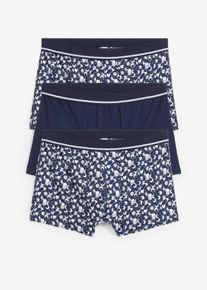 Boxershorts tajta (3-pack) - blå - storlek 7 (XL) - bonprix