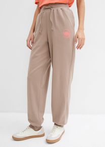 Trikåbyxa med ränder - brun - storlek 52/54 (XXL) - bonprix