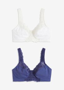 Minimizer-BH utan bygel (2-pack) - blå - storlek 105C - bonprix