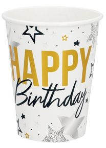 Boland 8 Happy Birthday Star pappersmuggar 250ml