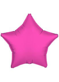 Amscan Folieballongstjärna neonrosa 48cm
