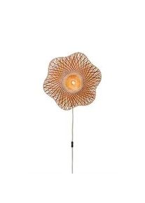 Good & Mojo Wandleuchte , Naturfarben , Naturmaterialien , Blume , 15 cm , Lampen & Leuchten, Innenbeleuchtung, Wandleuchten