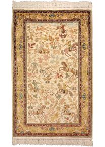 Hereke Oriental rug 80x130 Beige (China) Hand Knotted
