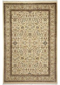 Isfahan Dywan orientalny 200x300 Beżowy (Indian) Ręcznie Tkany