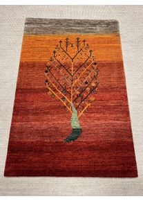 Gabbeh Dywan 180x120 Czerwony (Iran) Ręcznie Tkany
