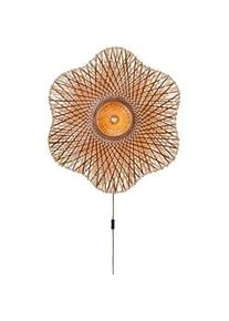 Good & Mojo Wandleuchte , Naturfarben , Naturmaterialien , Blume , 20 cm , Lampen & Leuchten, Innenbeleuchtung, Wandleuchten