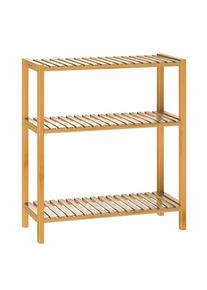 Casaria Staande plank Badkamerplank bamboe 66x58x26cm