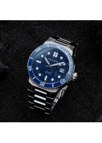 Holzkern; Wood Watch Deepdiver (Lapis lazuli/Silver), Men, Natural wood