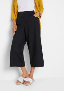 Pantalon en lin majoritaire longueur 3/4 - noir - taille 42 - lin - bonprix