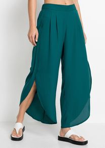 Pantalon palazzo fendu sur les côtés - pétrole - taille 42 - bonprix