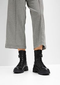 Boots lac&eacute;es avec boucle - noir - taille 39 - Vegan - bonprix