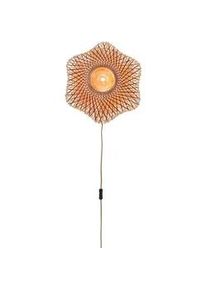 Good & Mojo Wandleuchte , Naturfarben , Naturmaterialien , Blume , 12 cm , Lampen & Leuchten, Innenbeleuchtung, Wandleuchten