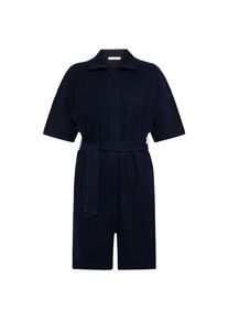 KnowledgeCotton Apparel Women's Posey Wide Fit Bouclé Suit Jumpsuit Women (M, blue)