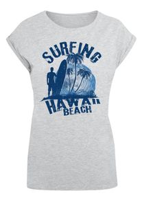 F4NT4STIC Dames Shirt 'Hawaii Surf Beach Summer' saffier / grijs XXXL