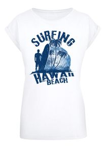 F4NT4STIC Dames Shirt 'Hawaii Surf Beach Summer' donkerblauw / wit XXXL